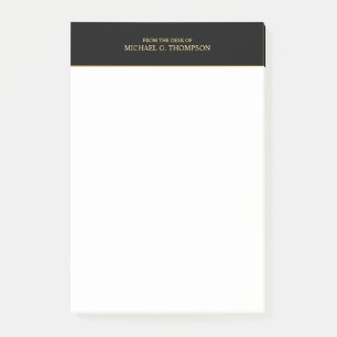 Professional Black and Gold Post-it Notes