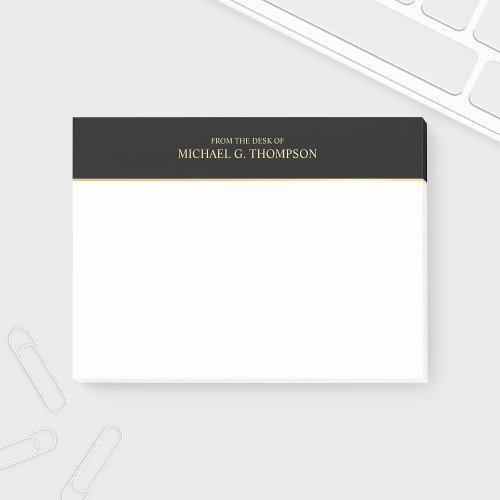 Professional Black and Gold Post_it Notes