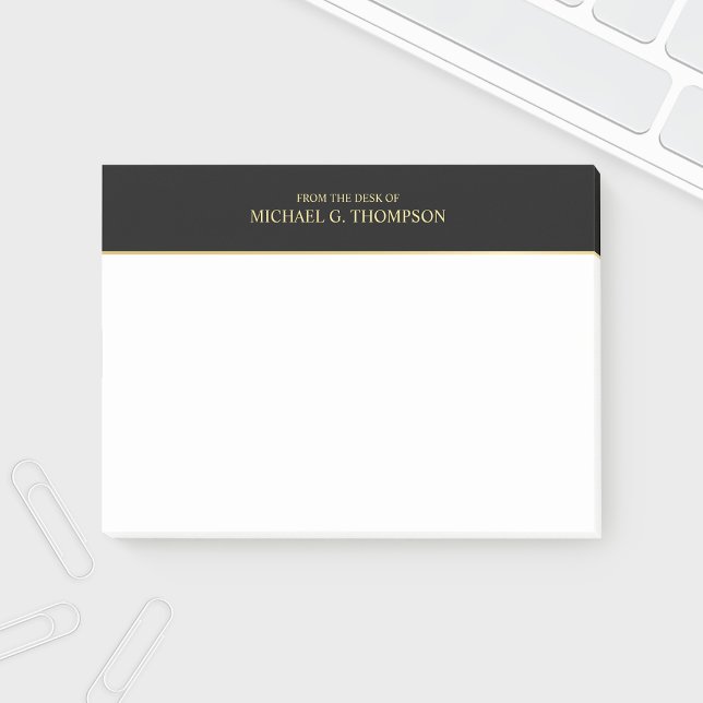 Professional Black and Gold Post-it Notes (Creator Uploaded)