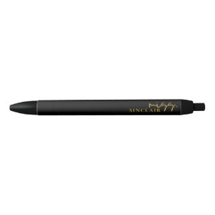 Professional Black and Gold Script Classy Miss Pen