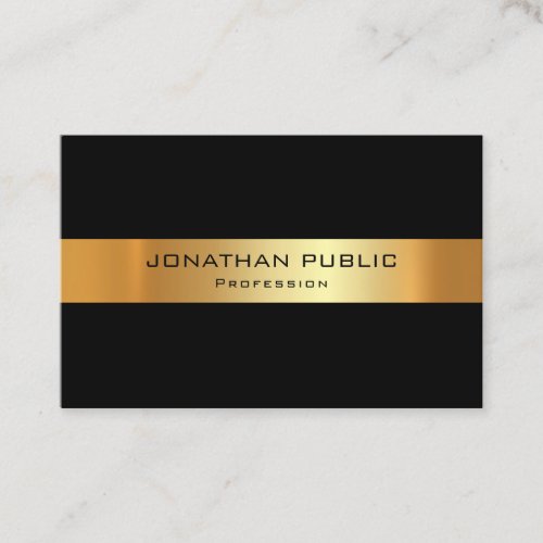 Professional Black And Gold Template Modern Business Card