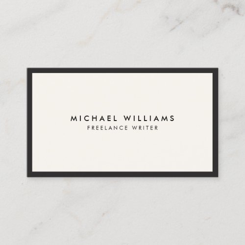 Professional Black and Ivory Business Card