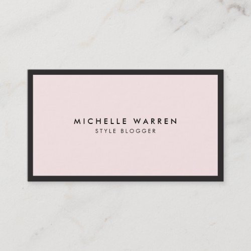 Professional Black and Pink Business Card