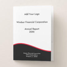 Professional Black and Red Add Your Logo