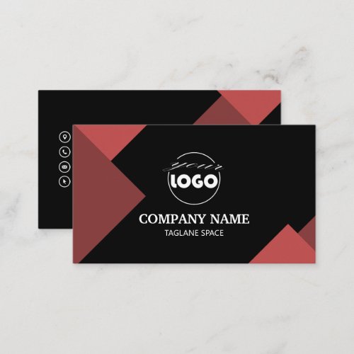  professional black and red Business Card