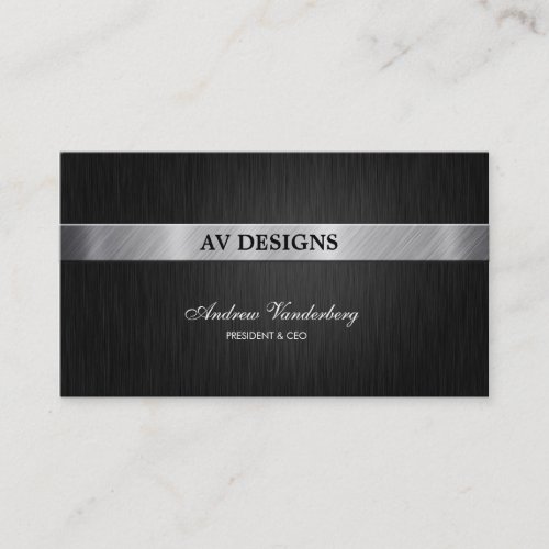Professional Black and Silver Business Card