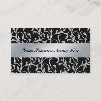 Professional Black And Silver Business Cards by ProfessionalDevelopm at Zazzle