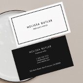 Professional Black And White Attorney Consultant Business Card