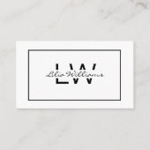 Professional Black and White  Business Card (Front)