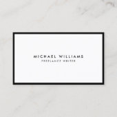 Professional Black and White Business Card (Front)