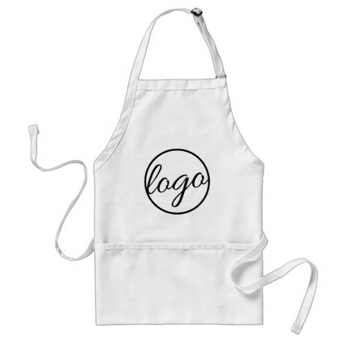 Professional Black and White Business Logo Adult Apron