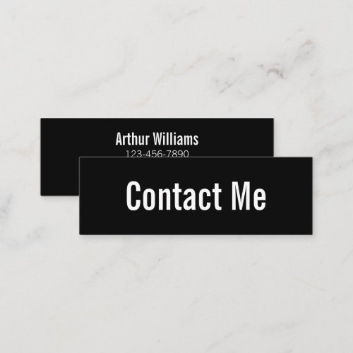 Professional Black and White Contact Card