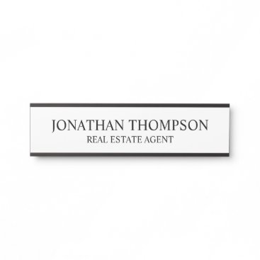 Professional Black and White Door Sign Professional Black and White Door Sign