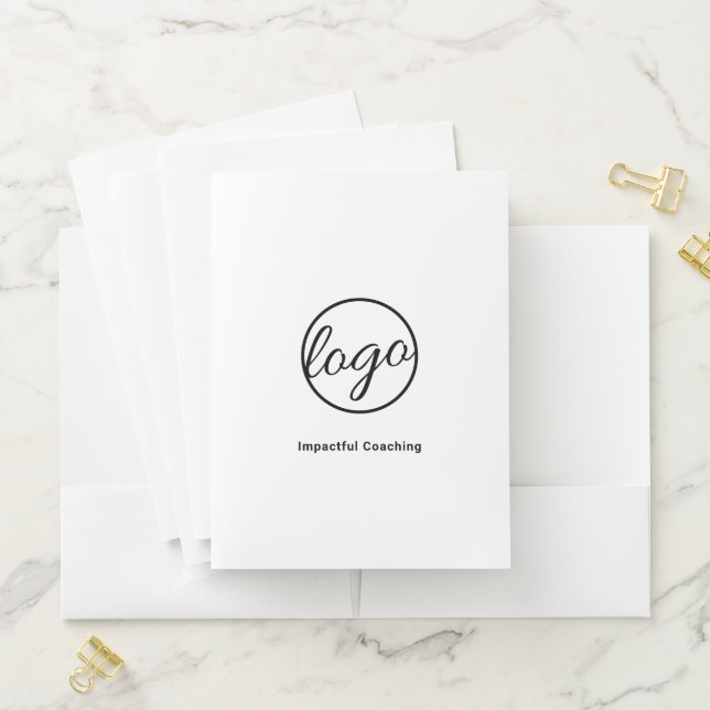 Professional Black and White Logo Business Pocket Folder (In Situ)