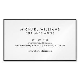 Magnetic Business Cards Zazzle Professional Black And White Magnetic Business Card