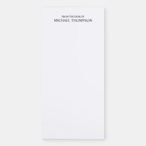 Professional Black and White Magnetic Notepad