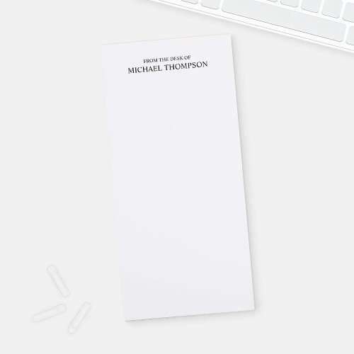 Professional Black and White Magnetic Notepad