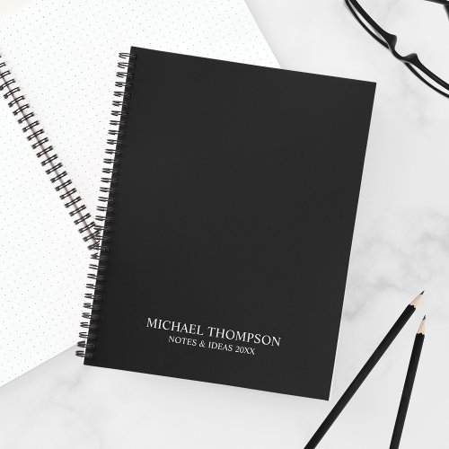 Professional Black and White Notebook