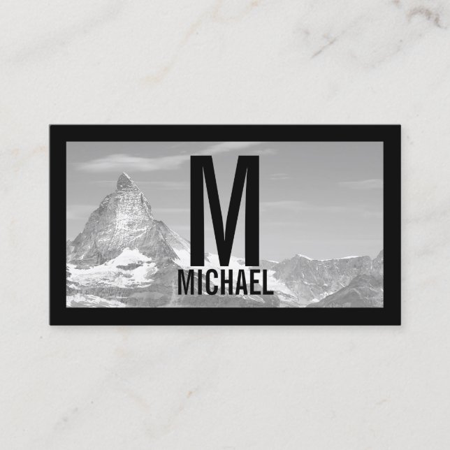 Professional Black and White Photography Business Card (Front)