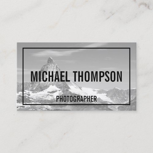 Professional Black and White Photography Business Card