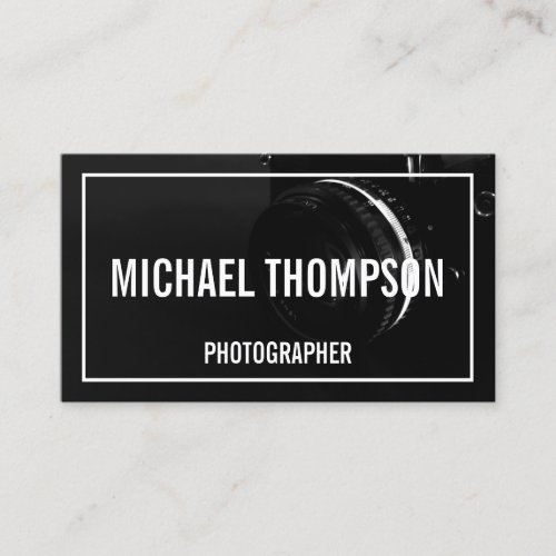 Professional Black and White Photography Business Card