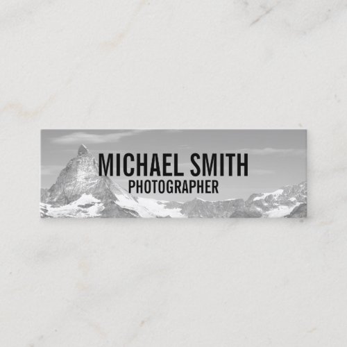 Professional Black and White Photography Mini Business Card