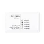 Professional Black and White Social Media Icons Business Card Professional Black and White Social Media Icons Business Card