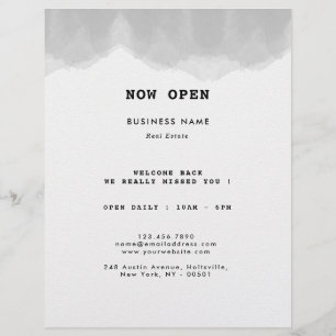 Professional Black and White Watercolor Flyer