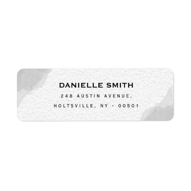 Professional Black and White Watercolor Label (Front)