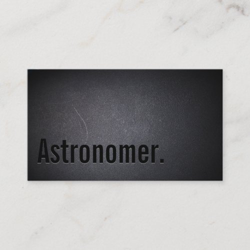 Professional Black Astronomer Business Card