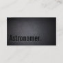Professional Black Astronomer Business Card