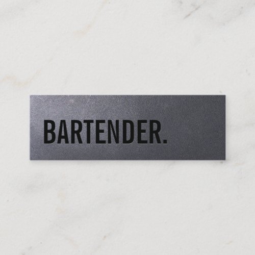 Coal Black Bartender Mini Business Card