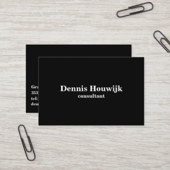 Professional Black Blank Visiting Card by 4aapjes at Zazzle