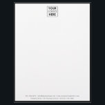 Professional Black Border Business Logo Letterhead<br><div class="desc">A classy business logo design with your business details and a classy black border. Perfect for small and large corporate businesses. Professional and clean design.</div>