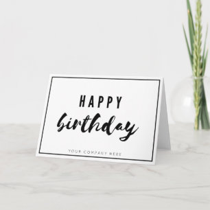 Professional Black Business Happy Birthday Card