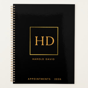 Professional Black Business Planner Personalized