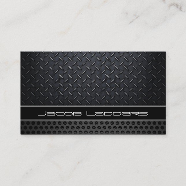 Professional Black Carbon Fiber Auto Design Business Card (Front)