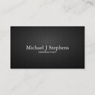 Professional Black Carbon Fiber Texture Simple Business Card