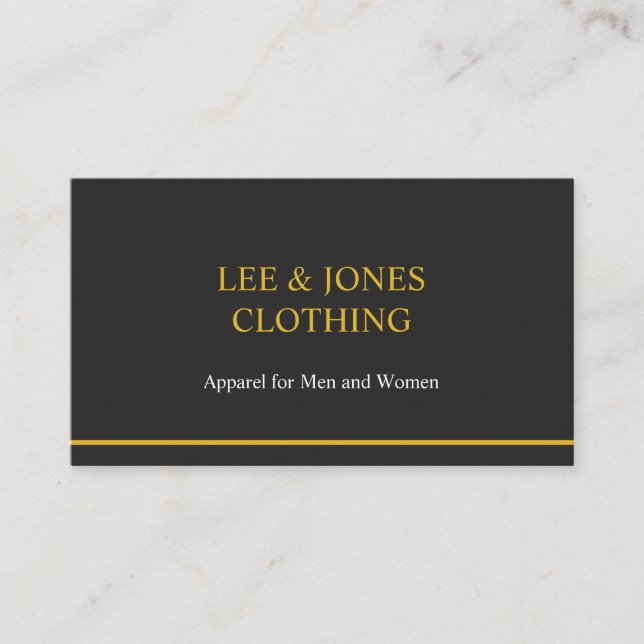 professional black custom business card (Front)