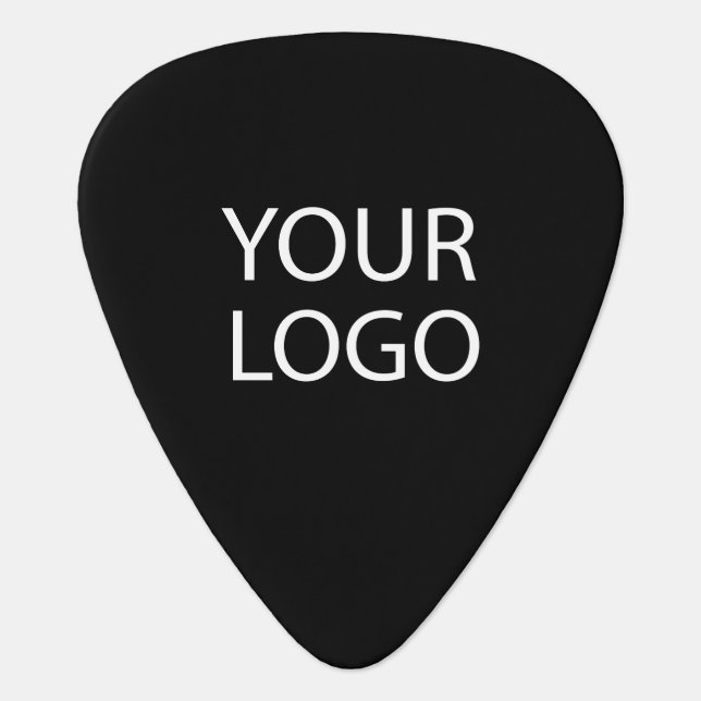 Professional Black Custom Company Logo Business  Guitar Pick (Front)