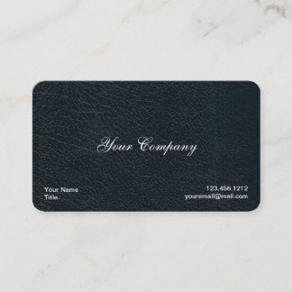 Professional Black Faux Leather Business Cards