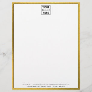 Professional Black Gold Business Logo Letterhead