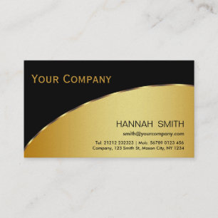 Professional Black Gold Metal Modern Elegant Busin Business Card
