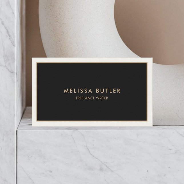Professional Black Gold Modern Luxury Business Card (Creator Uploaded)
