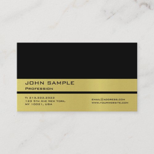Professional Black Gold Premium Pearl Finished Business Card