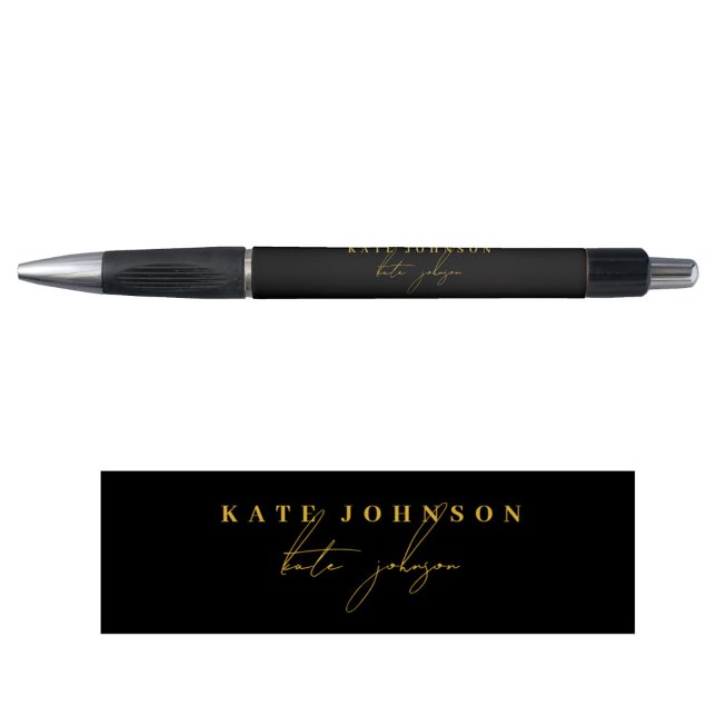 Professional Black Gold Signature Script Monogram Pen (Professional Black Gold Signature Script Monogram Pen)
