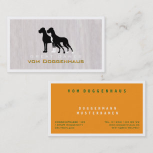 Professional black Great Danes Business Card