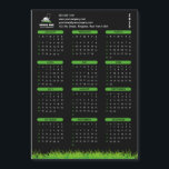 Professional Black Green Lawn Care & Landscaping<br><div class="desc">Elevate your outdoor space with our Professional Black, Green and white Lawn Care & Landscaping Calendar. Modern, minimalist, and elegant design for expert lawn care, landscaping, mowing, tree service, and maintenance. Your go-to for a lush, green, and well-groomed yard. Simple, yet impactful, our card represents the essence of professional lawn...</div>