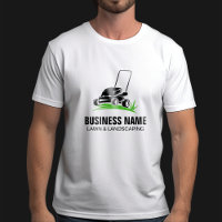 Professional Black Green Lawn Care & Landscaping T-Shirt