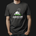 Professional Black Green Lawn Care & Landscaping T-Shirt<br><div class="desc">Elevate your outdoor space with our Professional Black, Green and white Lawn Care & Landscaping T-Shirt. Modern, minimalist, and elegant design for expert lawn care, landscaping, mowing, tree service, and maintenance. Your go-to for a lush, green, and well-groomed yard. Simple, yet impactful, our card represents the essence of professional lawn...</div>
